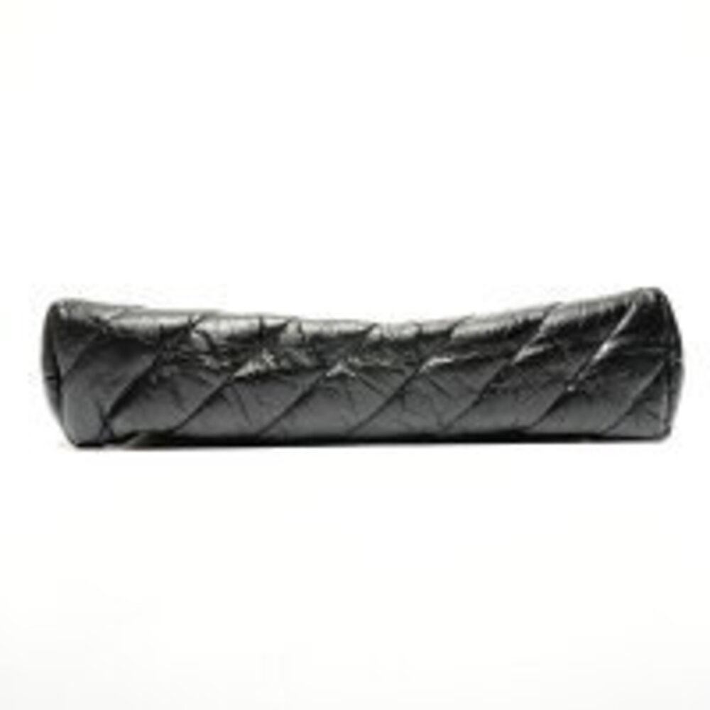 Balenciaga Leather Crushed Clutch Bag Black - Picture 7 of 11